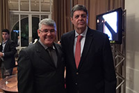 
Renato Cunha, Presidente do SINDAÇÚCAR/PE e Josias Messias, Diretor do Jornal Cana, em noite de premiação do MasterCana Centro-Sul, no Espaço Golf em Ribeirão Preto/São Paulo, dia 22/agosto/2016