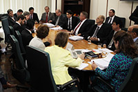 Renato Cunha, Presidente do SINDAÇÚCAR/PE, participando de reunião com a Ministra Kátia Abreu em Brasília/DF, no último dia 12 de agosto