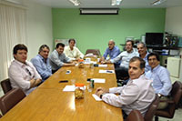 Reunião de nivelamento, acerca de comércio exterior entre produtores de açúcar de Alagoas e Pernambuco, realizada no SINDAÇÚCAR/PE em 14/07/2014