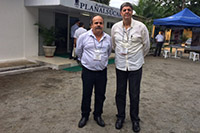 Renato Cunha, Presidente do SINDAÇÚCAR/PE com o Professor Djalma Euzebio/EECAC-STAB, participando da 14o. edição do Workshop em Carpina, sobre Plantas Daninhas e Adubação de Cana-de-Açúcar 