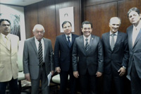 Renato Cunha/Pres.SINDAÇÚCAR-PE,Antônio Andrade/Min.Agricultura,Vital do Rêgo/Sen., Eduardo Farias/Empresário,José Geraldo/ Sec.Executivo MAPA e Silvino/Cons.Jurídico