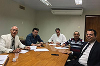 Na sede do SINDAÇÚCAR/PE, o Presidente Renato Cunha e equipe, recebe  dirigentes do SINTRACARGAS para negociação da Convenção Coletiva dos Motoristas 2019/2020, dia 22/julho/2019
